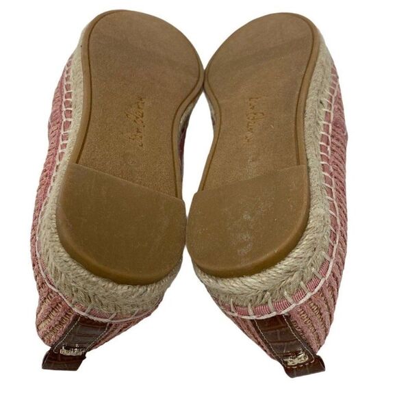 Sam Edelman Espadrille Flats Slip-On Khloe‎ Loafers Knit Pink Gold - Picture 6 of 9